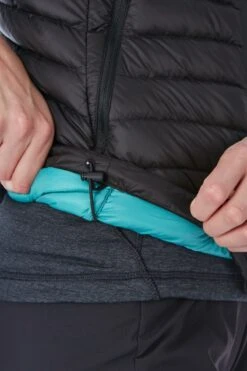 Rab Microlight Vest Women's Black/Seaglass -Outdoor Camping Store qda 97 pic05