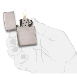 Zippo 200 Classic Brushed Chrome - Refillable Windproof Lighter -Outdoor Camping Store zippo 200 2