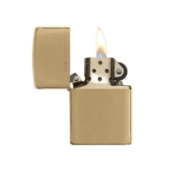 Zippo 204 Brushed Solid Brass - Refillable Windproof Lighter -Outdoor Camping Store zippo 204 2