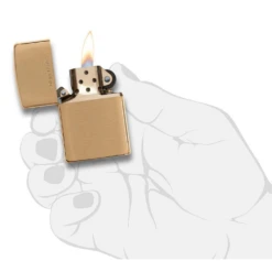 Zippo 204 Brushed Solid Brass - Refillable Windproof Lighter -Outdoor Camping Store zippo 204 5