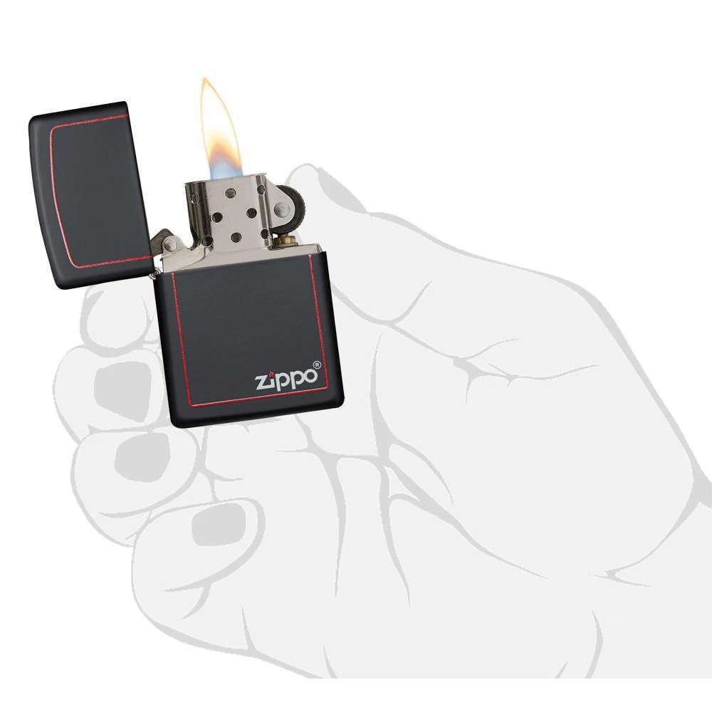 Zippo 218ZB Classic Black And Red Zippo - Refillable Windproof Lighter 4 Zippo 218ZB Classic Black And Red Zippo - Refillable Windproof Lighter - Image 4