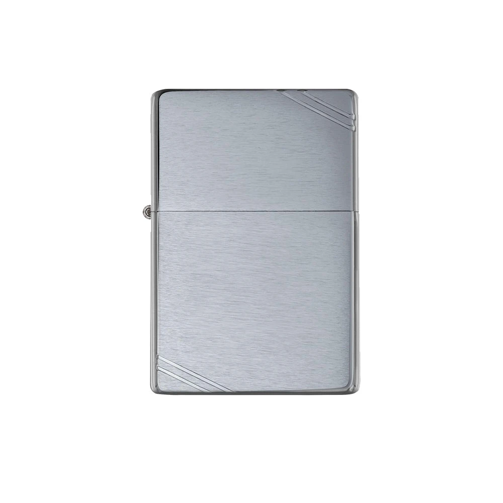Zippo 230 Brushed Chrome Vintage With Slashes - Refillable Windproof Lighter 1 Zippo 230 Brushed Chrome Vintage With Slashes - Refillable Windproof Lighter