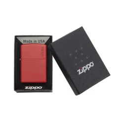 Zippo 233ZL Red Matte With Zippo Logo - Refillable Windproof Lighter -Outdoor Camping Store zippo 233zl 4