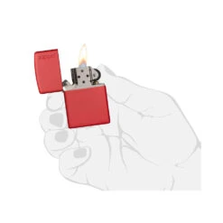 Zippo 233ZL Red Matte With Zippo Logo - Refillable Windproof Lighter -Outdoor Camping Store zippo 233zl 5